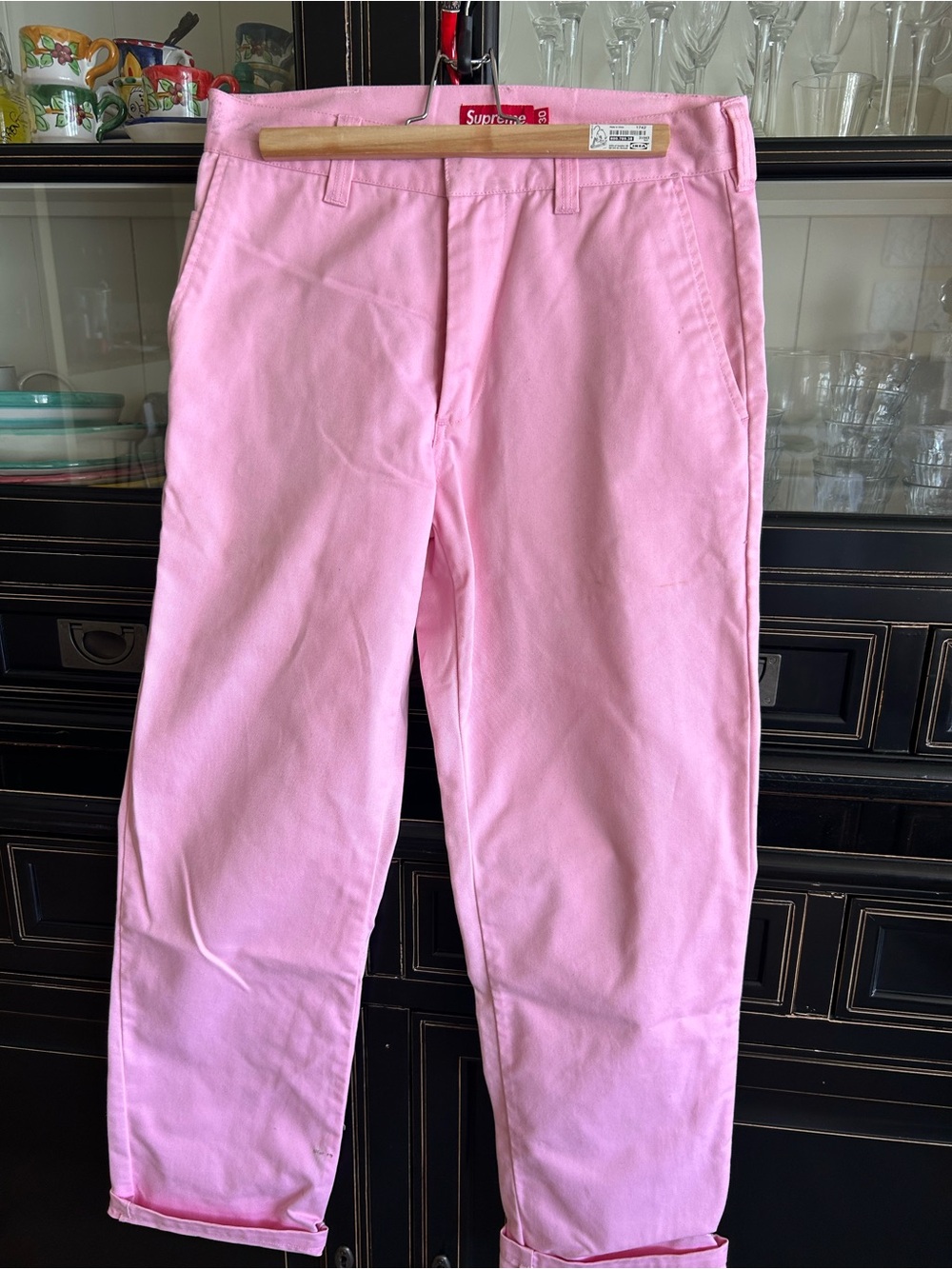 Supreme Pink Straight Chino Pants
